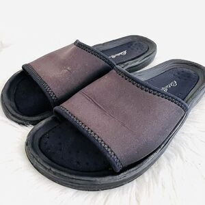 Eddie Bauer Gray & Black Slip on Slides with Soft Cushioned Sole Size 9